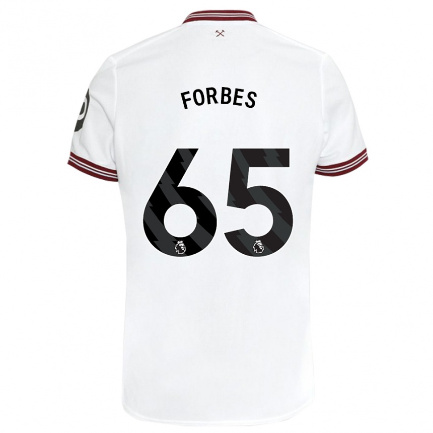 Hombre Fútbol Camiseta Michael Forbes #65 Blanco 2ª Equipación 2023/24