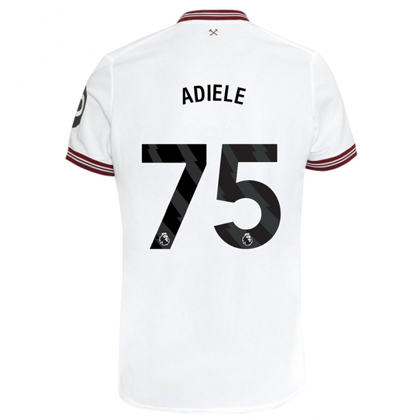 Hombre Fútbol Camiseta Emeka Adiele #75 Blanco 2ª Equipación 2023/24