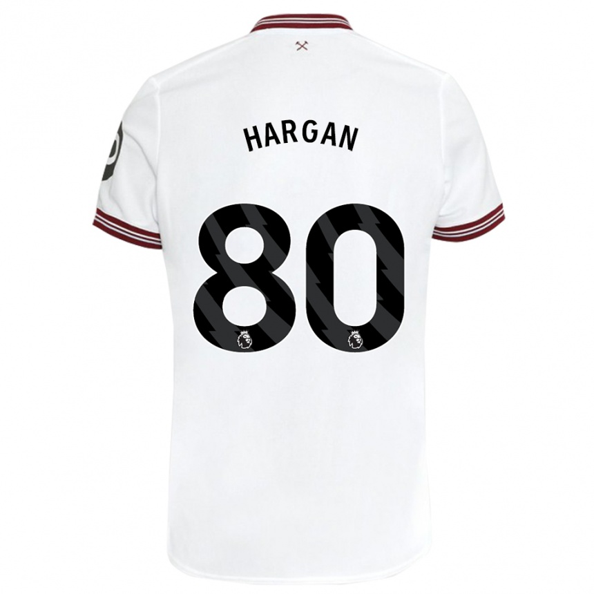 Hombre Fútbol Camiseta Riley Hargan #80 Blanco 2ª Equipación 2023/24