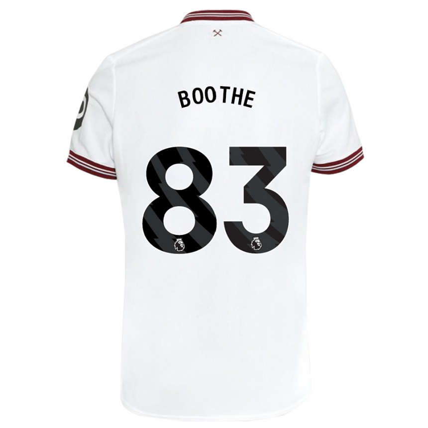 Hombre Fútbol Camiseta Sebastian Boothe #83 Blanco 2ª Equipación 2023/24