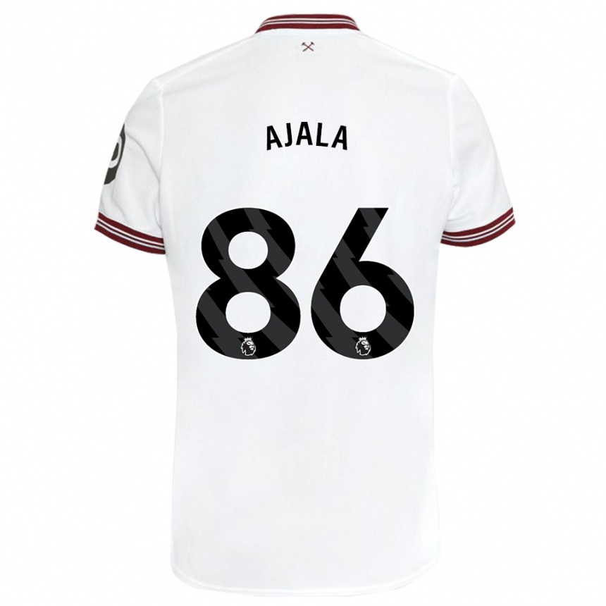 Hombre Fútbol Camiseta Joshua Ajala #86 Blanco 2ª Equipación 2023/24