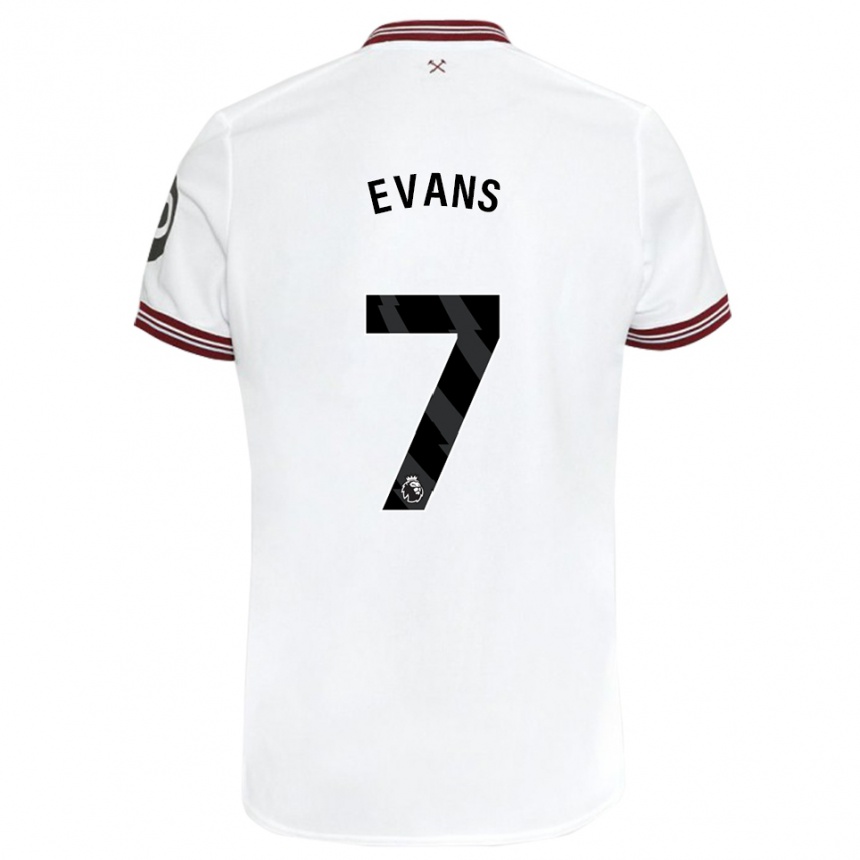 Hombre Fútbol Camiseta Lisa Evans #7 Blanco 2ª Equipación 2023/24