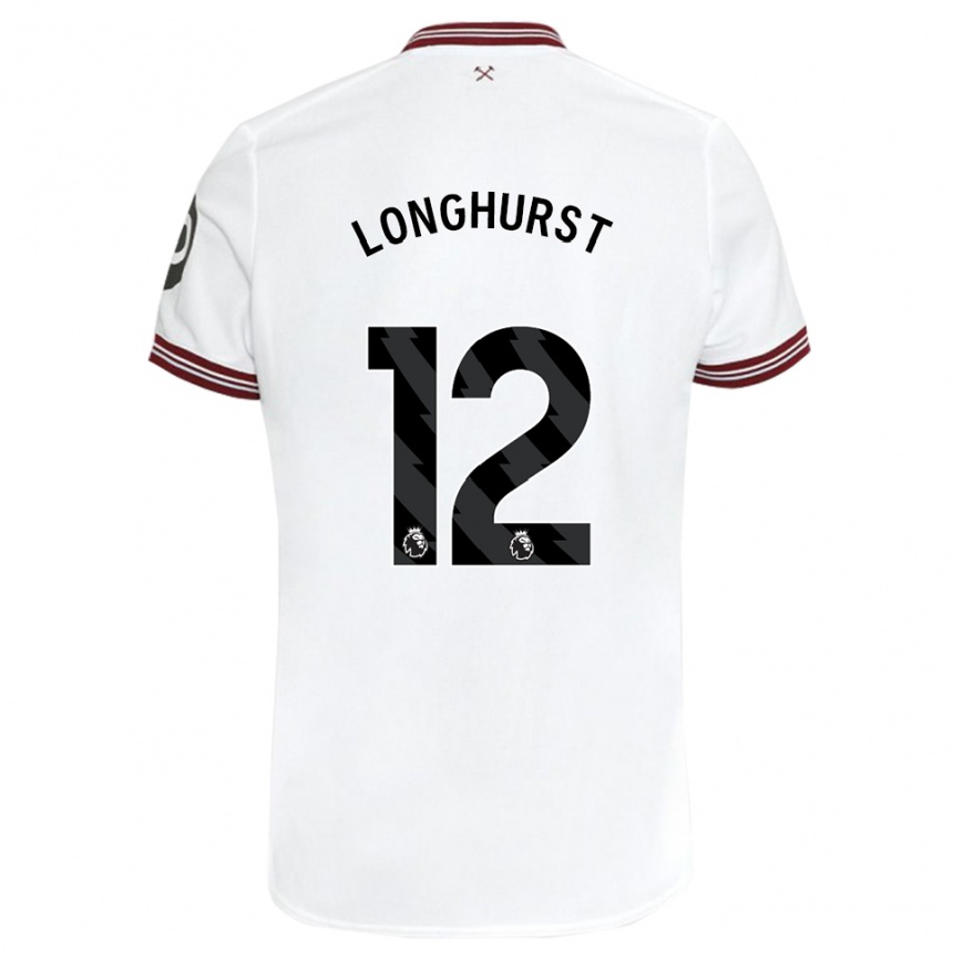 Hombre Fútbol Camiseta Kate Longhurst #12 Blanco 2ª Equipación 2023/24