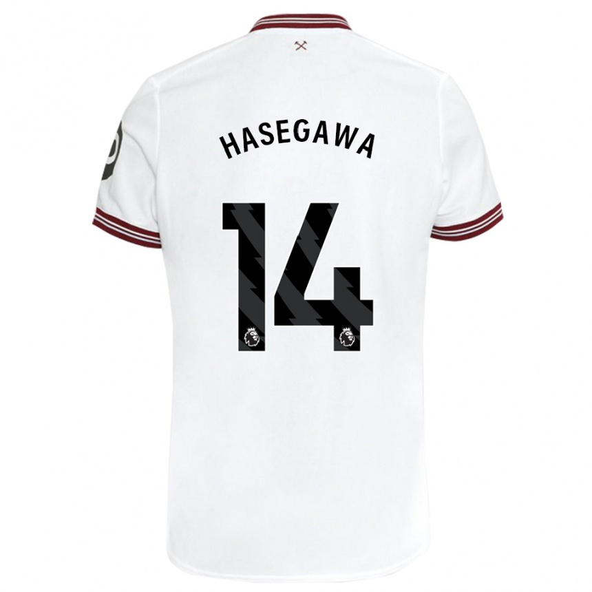 Hombre Fútbol Camiseta Yui Hasegawa #14 Blanco 2ª Equipación 2023/24