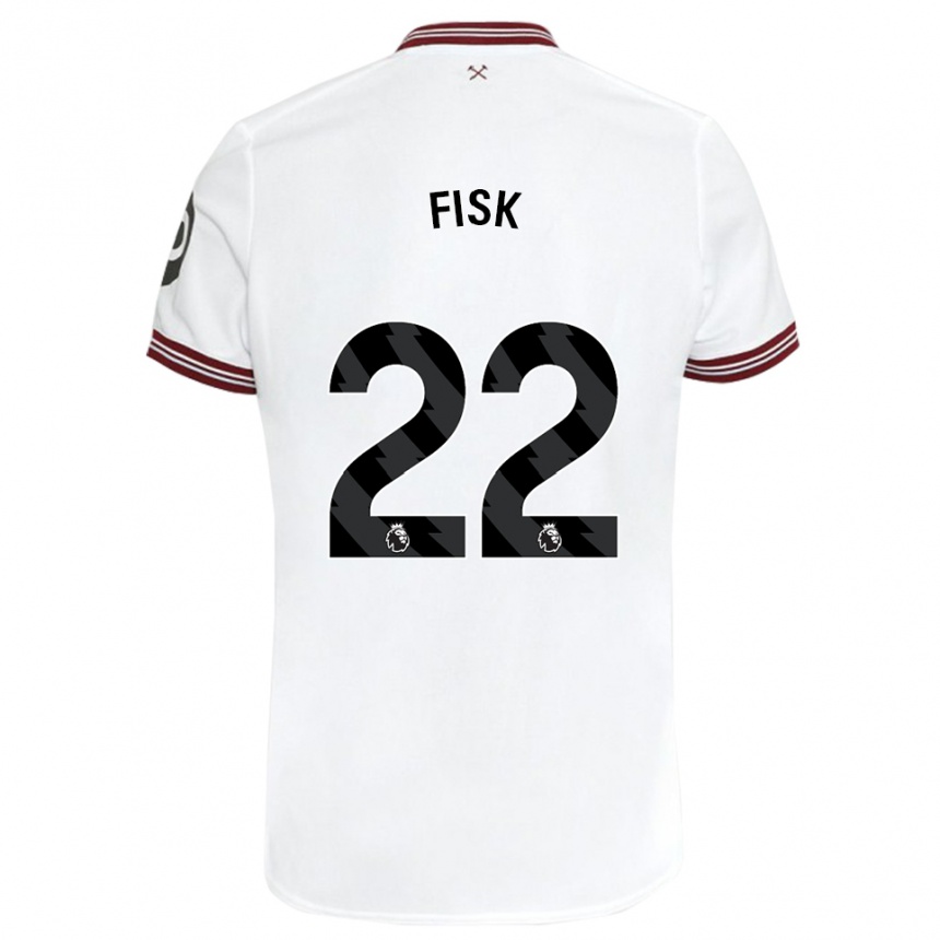 Hombre Fútbol Camiseta Grace Fisk #22 Blanco 2ª Equipación 2023/24