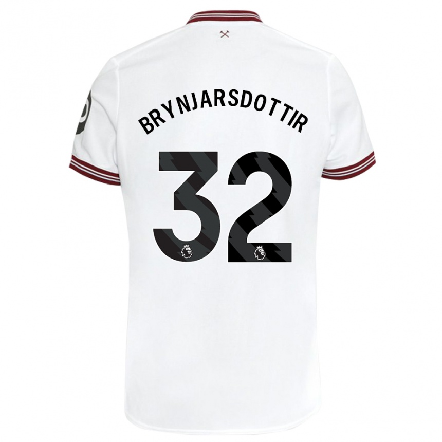 Hombre Fútbol Camiseta Dagny Brynjarsdottir #32 Blanco 2ª Equipación 2023/24