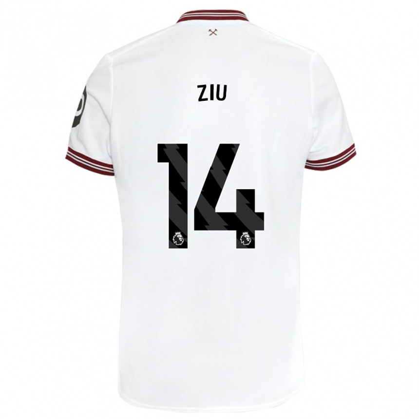 Hombre Fútbol Camiseta Jessica Ziu #14 Blanco 2ª Equipación 2023/24