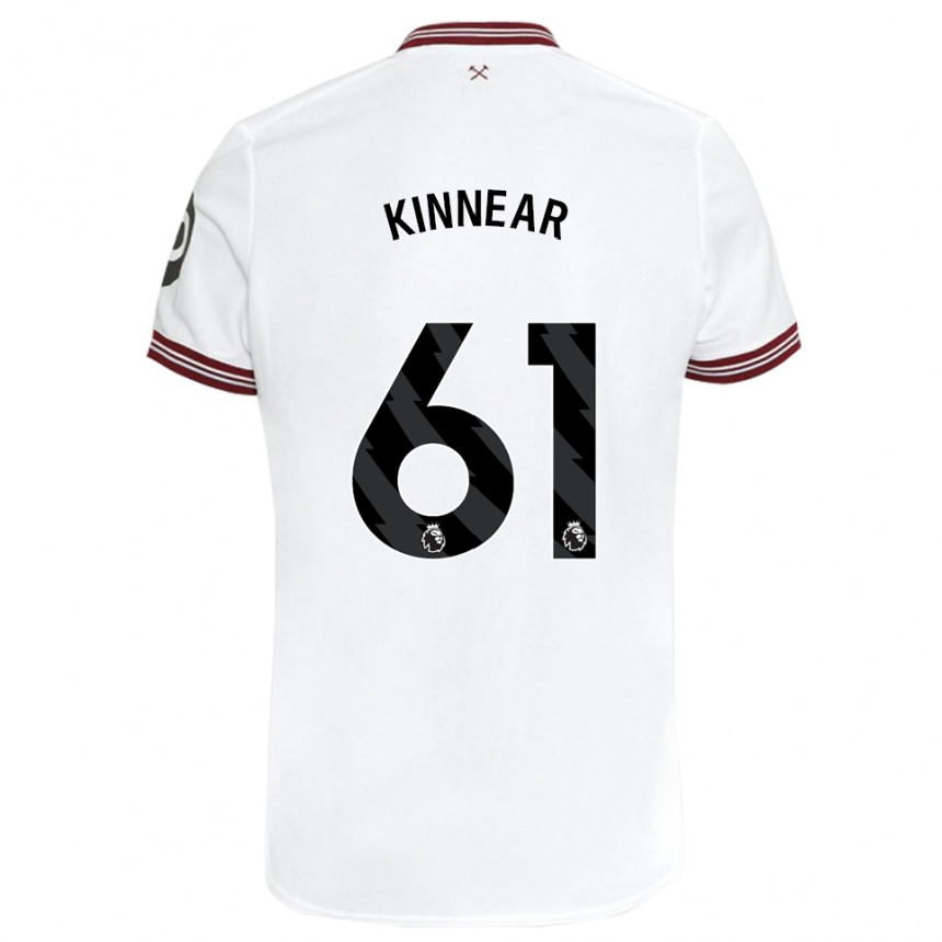 Hombre Fútbol Camiseta Brian Kinnear #61 Blanco 2ª Equipación 2023/24