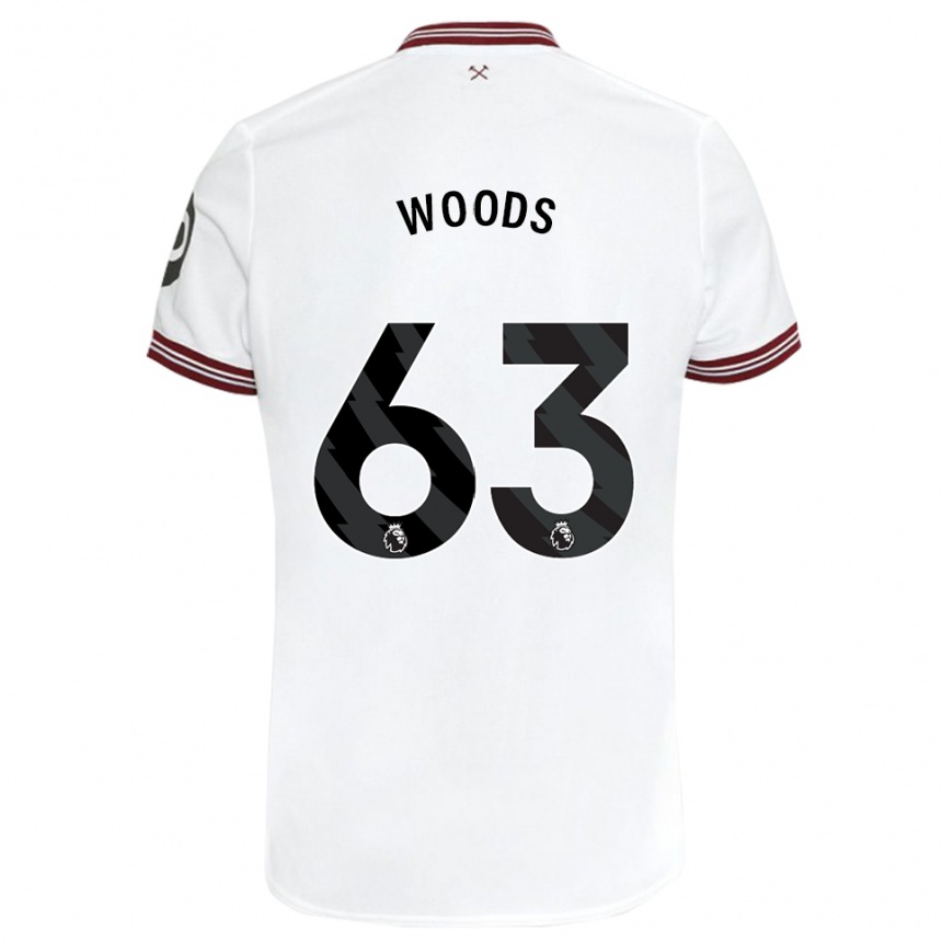 Hombre Fútbol Camiseta Archie Woods #63 Blanco 2ª Equipación 2023/24