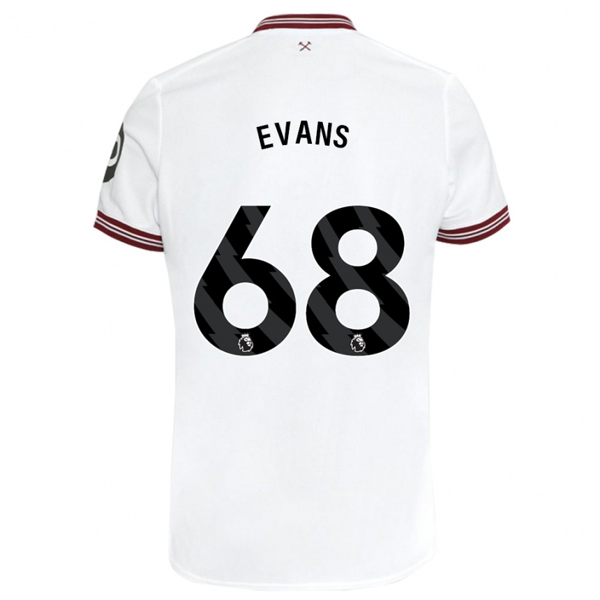 Hombre Fútbol Camiseta Isaac Evans #68 Blanco 2ª Equipación 2023/24