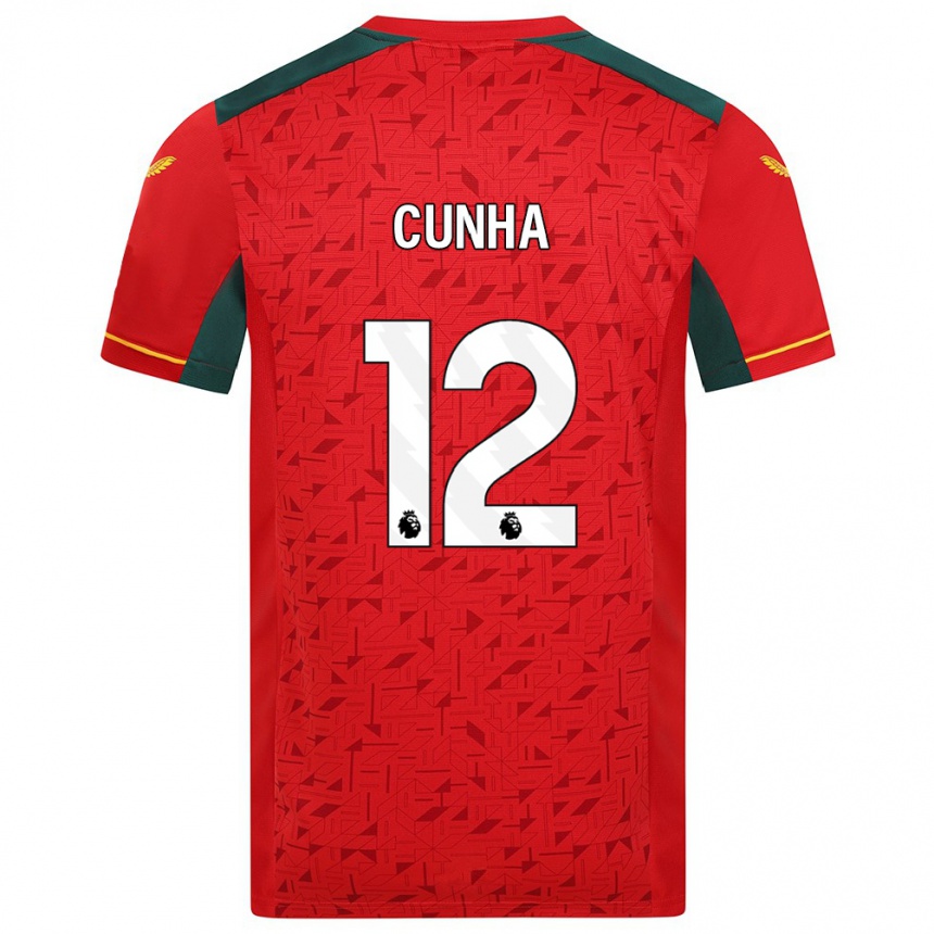 Hombre Fútbol Camiseta Matheus Cunha #12 Rojo 2ª Equipación 2023/24