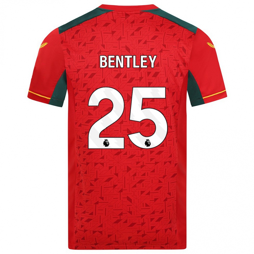 Hombre Fútbol Camiseta Daniel Bentley #25 Rojo 2ª Equipación 2023/24