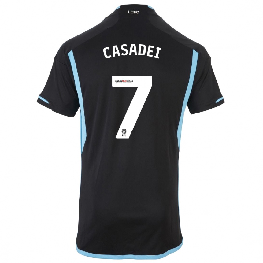 Hombre Fútbol Camiseta Cesare Casadei #7 Negro 2ª Equipación 2023/24