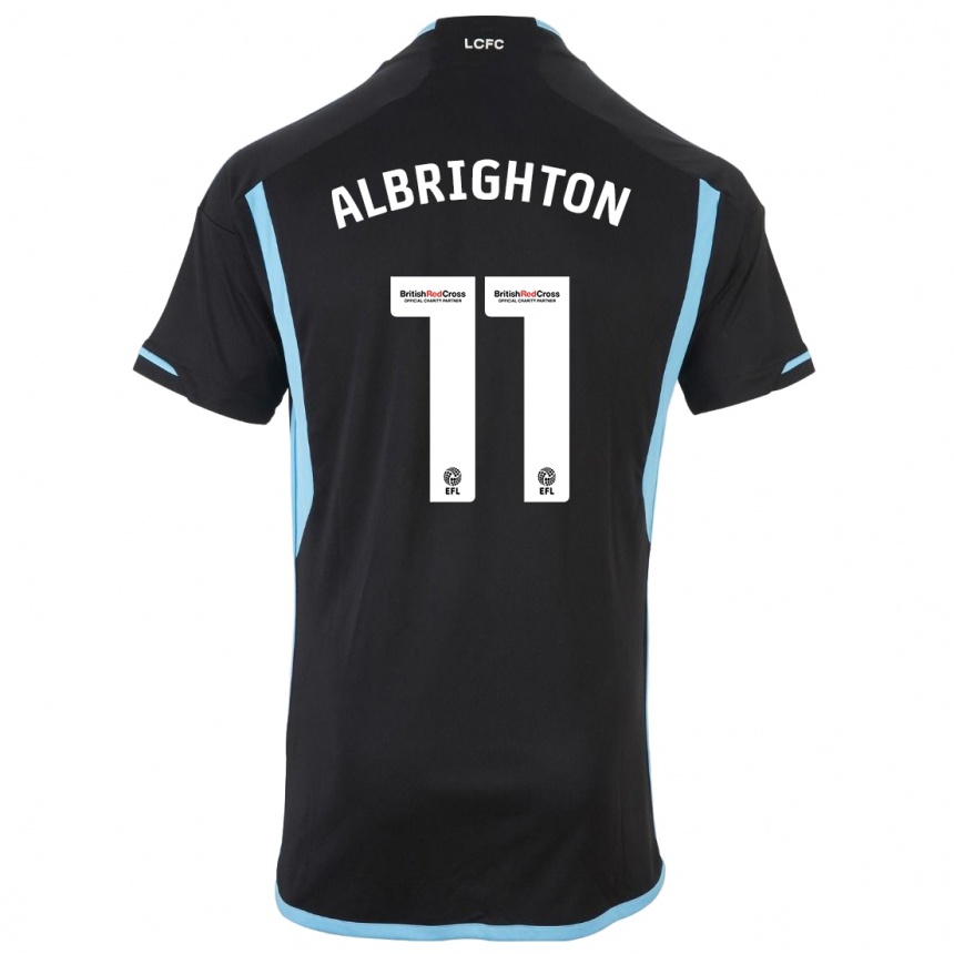 Hombre Fútbol Camiseta Marc Albrighton #11 Negro 2ª Equipación 2023/24