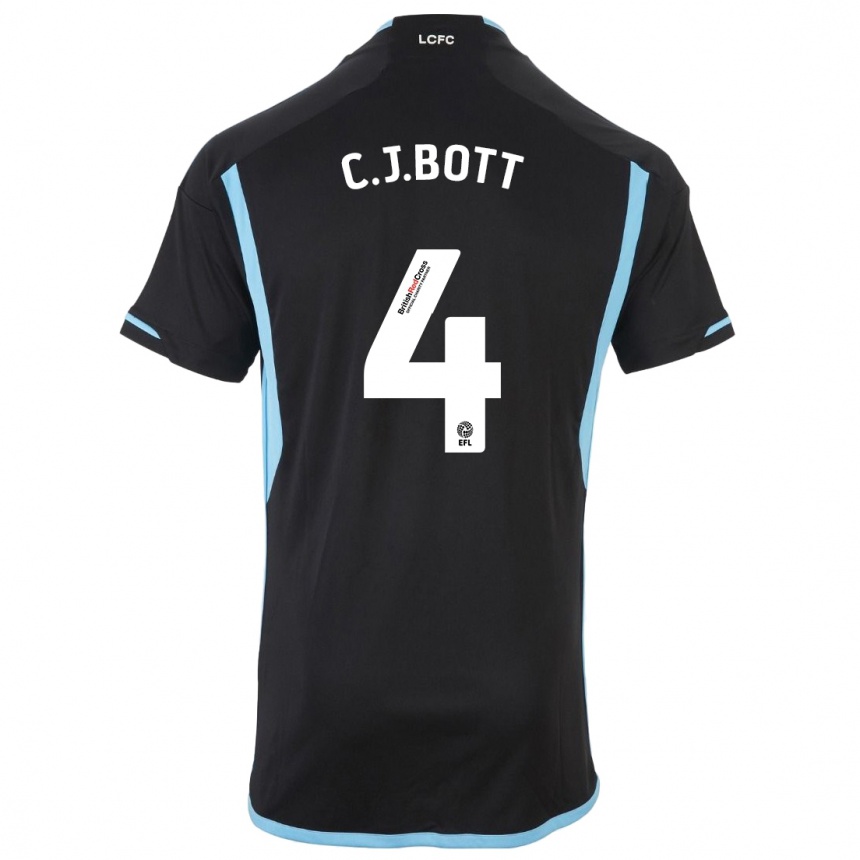 Hombre Fútbol Camiseta C. J. Bott #4 Negro 2ª Equipación 2023/24