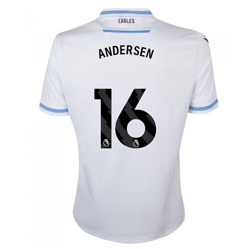 Hombre Fútbol Camiseta Joachim Andersen #16 Blanco 2ª Equipación 2023/24