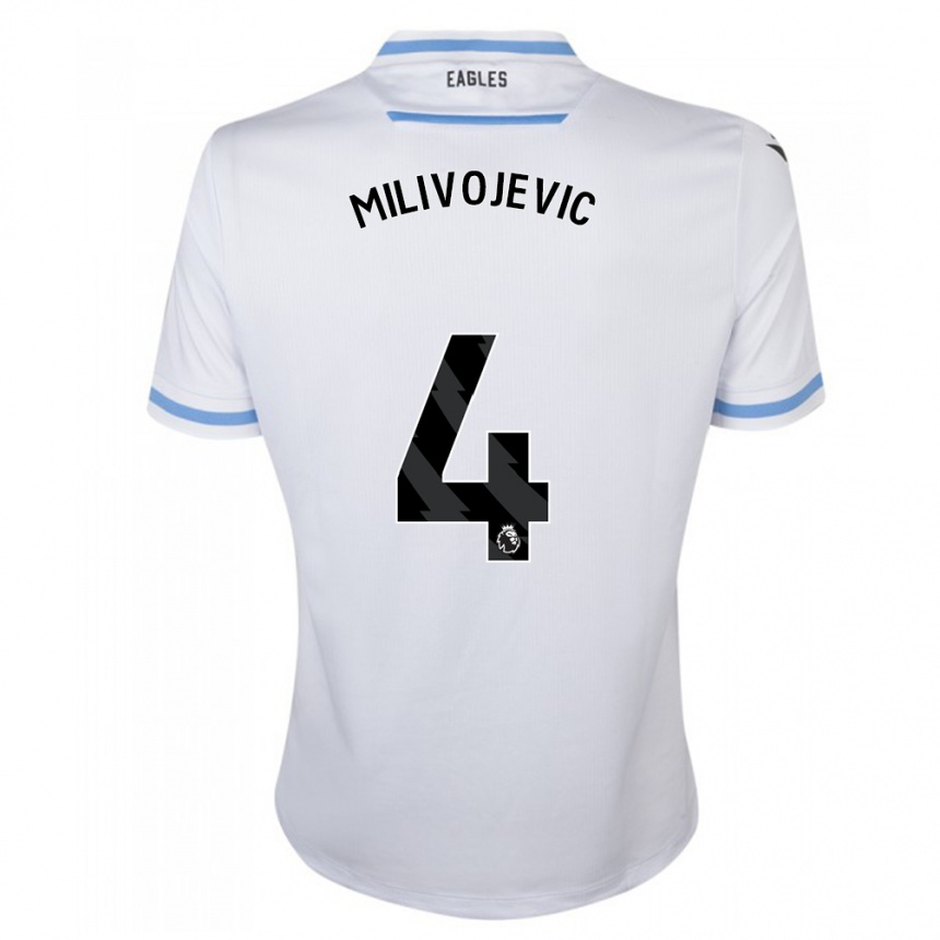 Hombre Fútbol Camiseta Luka Milivojevic #4 Blanco 2ª Equipación 2023/24