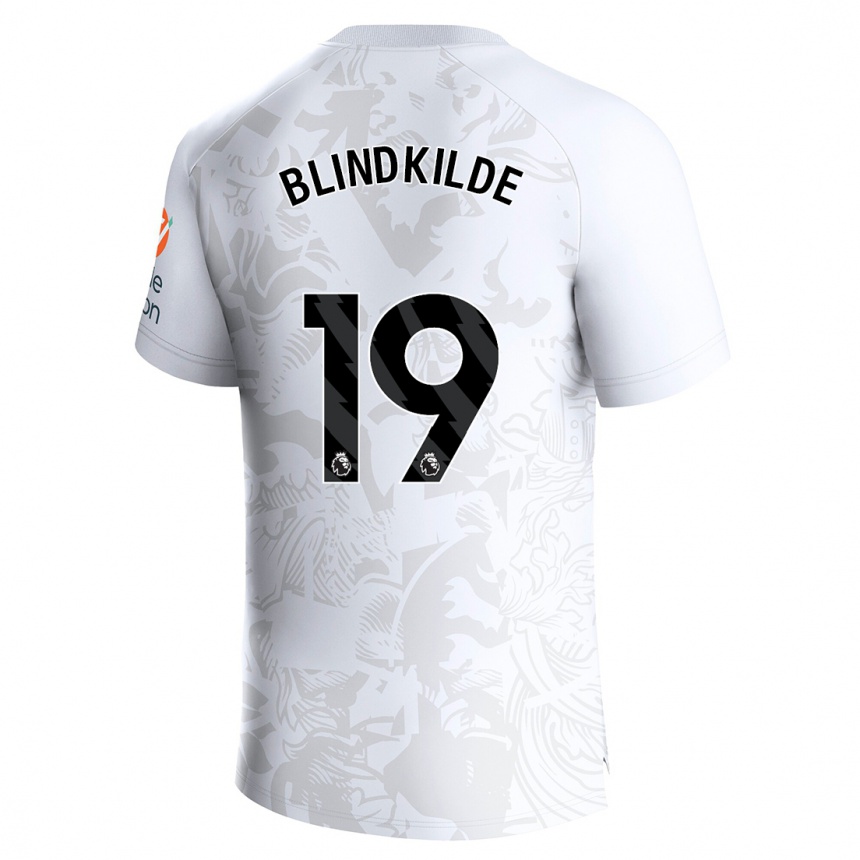 Hombre Fútbol Camiseta Laura Blindkilde #19 Blanco 2ª Equipación 2023/24