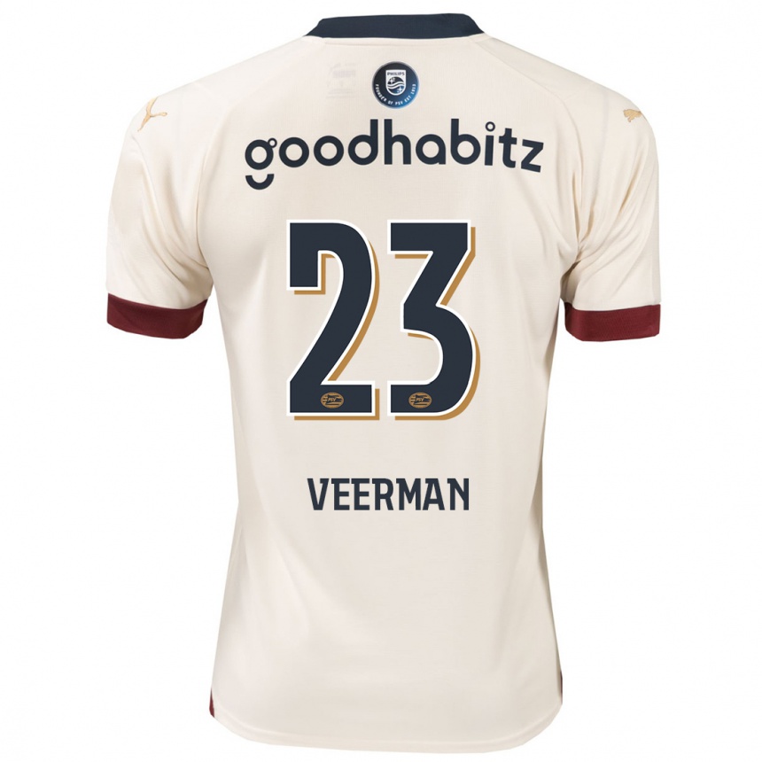 Hombre Fútbol Camiseta Joey Veerman #23 Blanquecino 2ª Equipación 2023/24