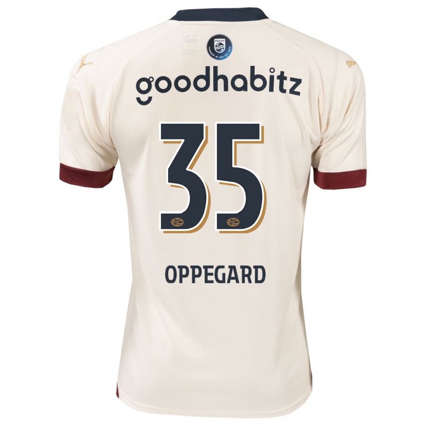 Hombre Fútbol Camiseta Fredrik Oppegard #35 Blanquecino 2ª Equipación 2023/24