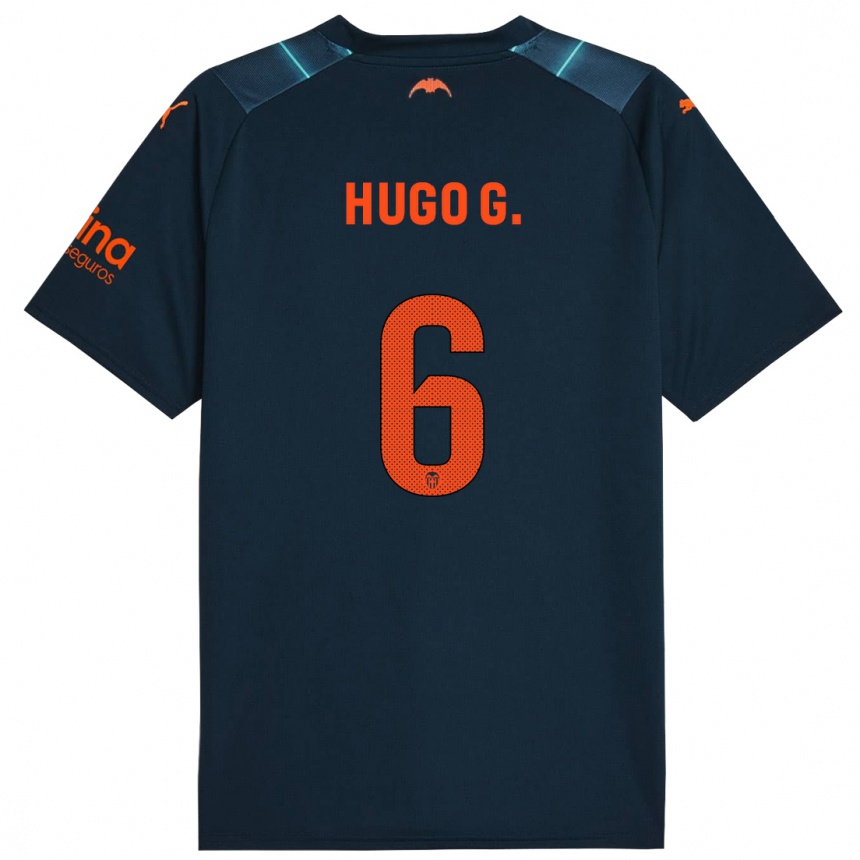 Hombre Fútbol Camiseta Hugo Guillamón #6 Azul Marino 2ª Equipación 2023/24