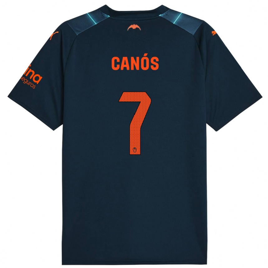 Hombre Fútbol Camiseta Sergi Canós #7 Azul Marino 2ª Equipación 2023/24