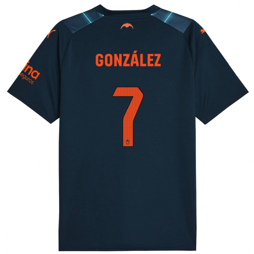 Hombre Fútbol Camiseta Hugo González #7 Azul Marino 2ª Equipación 2023/24