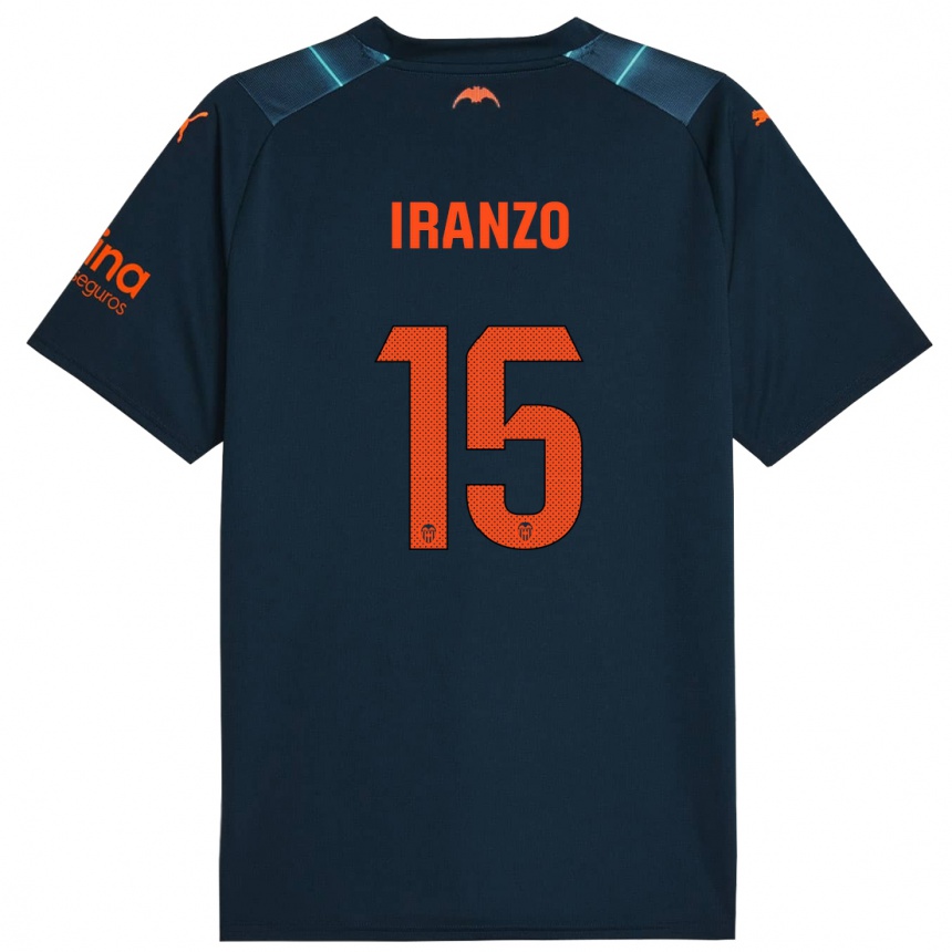 Hombre Fútbol Camiseta Rubén Iranzo #15 Azul Marino 2ª Equipación 2023/24