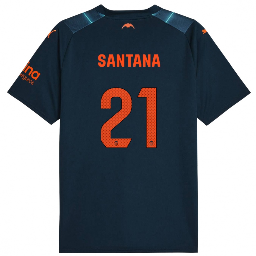 Hombre Fútbol Camiseta Ismael Santana #21 Azul Marino 2ª Equipación 2023/24