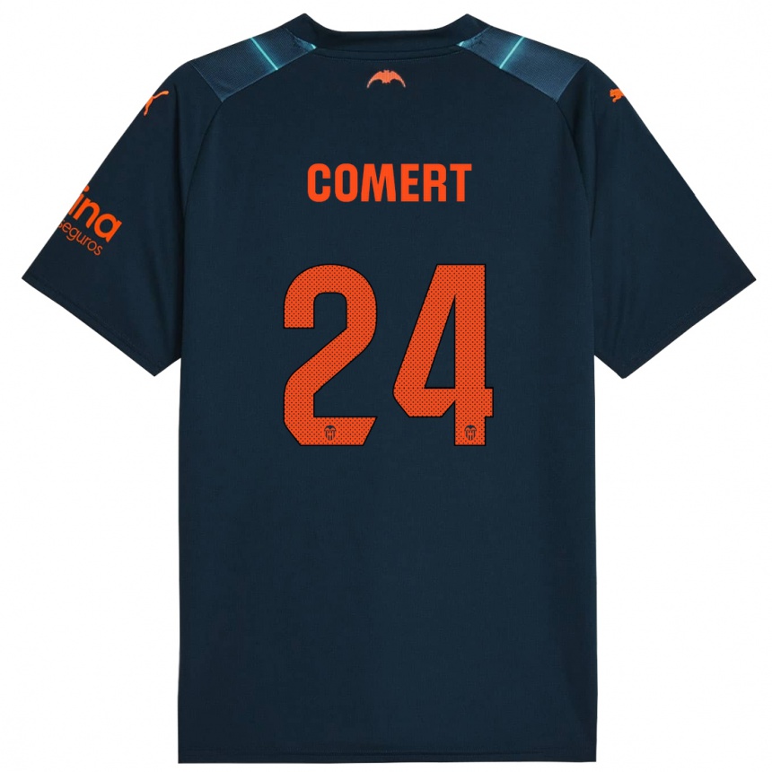 Hombre Fútbol Camiseta Eray Comert #24 Azul Marino 2ª Equipación 2023/24