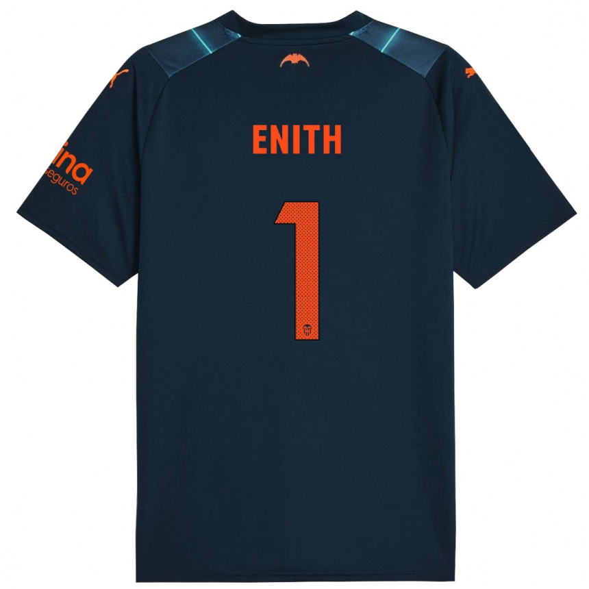 Hombre Fútbol Camiseta Enith #1 Azul Marino 2ª Equipación 2023/24