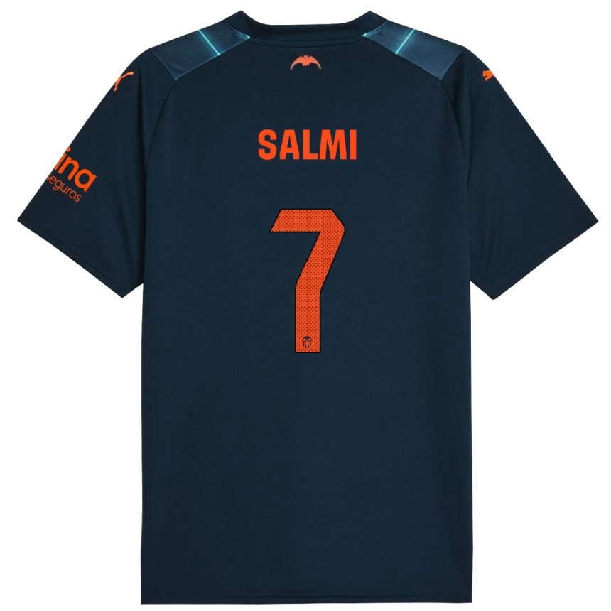 Hombre Fútbol Camiseta Iina Salmi #7 Azul Marino 2ª Equipación 2023/24