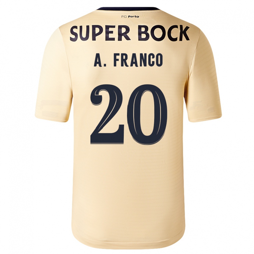 Hombre Fútbol Camiseta André Franco #20 Beige-Dorado 2ª Equipación 2023/24