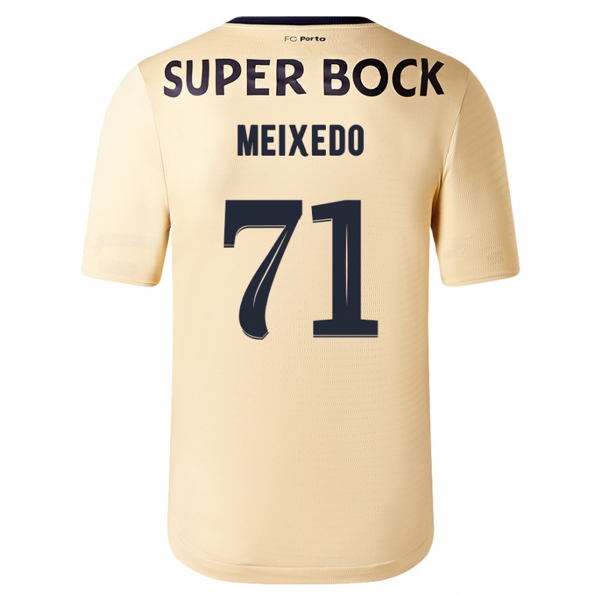 Hombre Fútbol Camiseta Francisco Meixedo #71 Beige-Dorado 2ª Equipación 2023/24