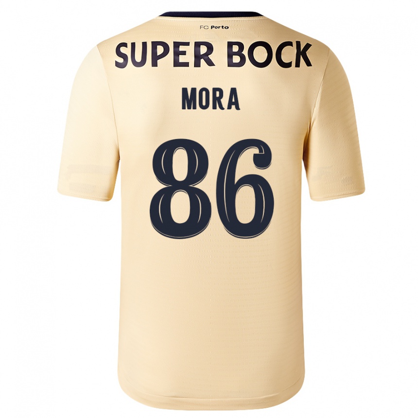 Hombre Fútbol Camiseta Rodrigo Mora #86 Beige-Dorado 2ª Equipación 2023/24