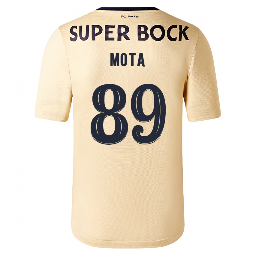 Hombre Fútbol Camiseta Luís Mota #89 Beige-Dorado 2ª Equipación 2023/24