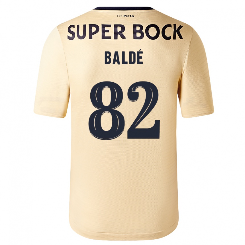 Hombre Fútbol Camiseta Alfa Baldé #82 Beige-Dorado 2ª Equipación 2023/24