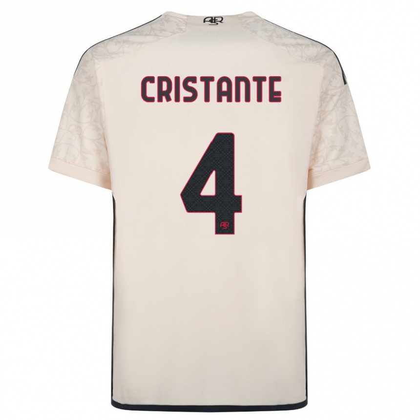 Hombre Fútbol Camiseta Bryan Cristante #4 Blanquecino 2ª Equipación 2023/24