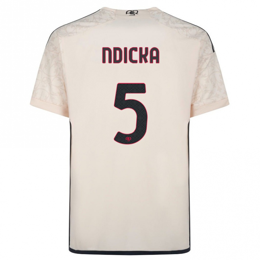 Hombre Fútbol Camiseta Evan Ndicka #5 Blanquecino 2ª Equipación 2023/24