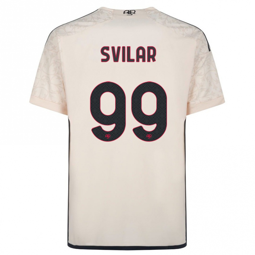 Hombre Fútbol Camiseta Mile Svilar #99 Blanquecino 2ª Equipación 2023/24