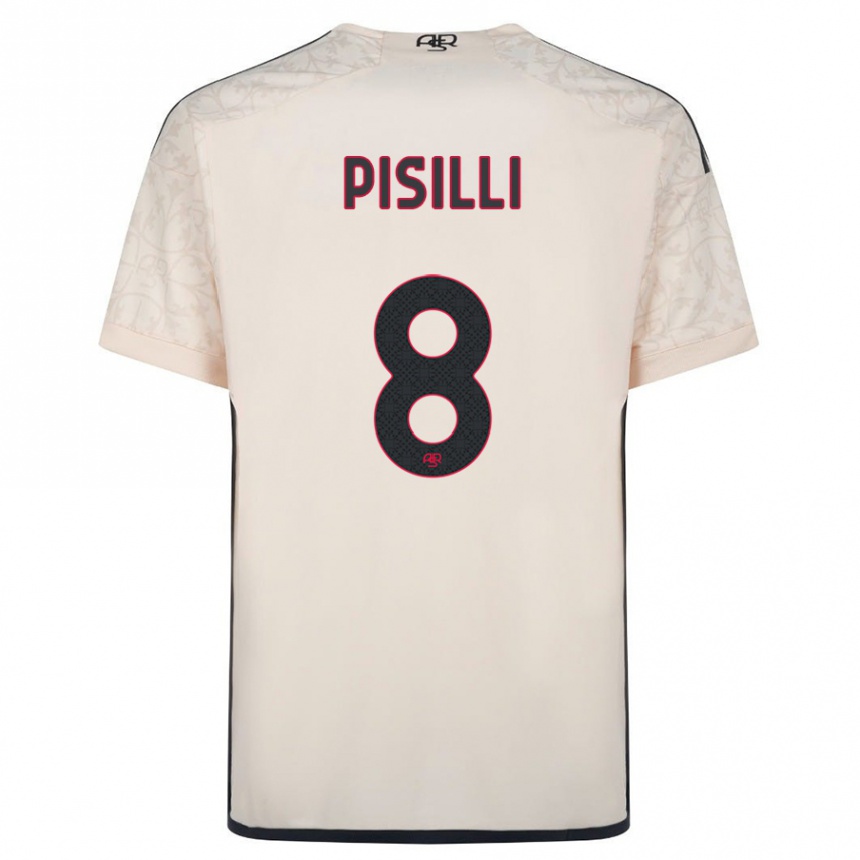 Hombre Fútbol Camiseta Niccolò Pisilli #8 Blanquecino 2ª Equipación 2023/24