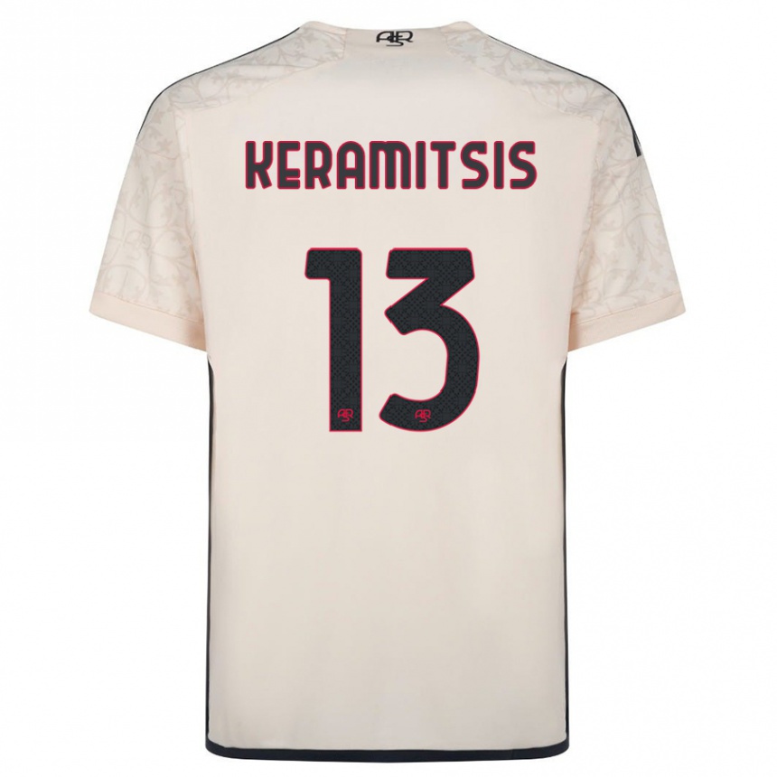 Hombre Fútbol Camiseta Dimitrios Keramitsis #13 Blanquecino 2ª Equipación 2023/24