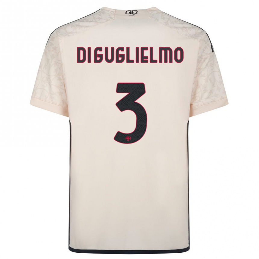 Hombre Fútbol Camiseta Lucia Di Guglielmo #3 Blanquecino 2ª Equipación 2023/24