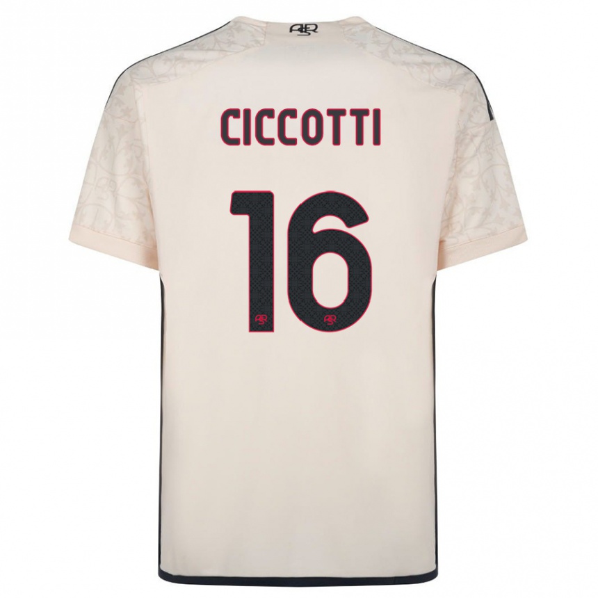 Hombre Fútbol Camiseta Claudia Ciccotti #16 Blanquecino 2ª Equipación 2023/24