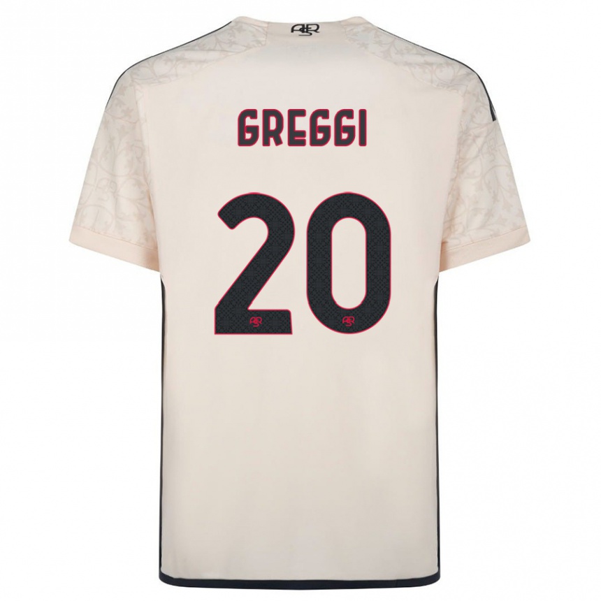 Hombre Fútbol Camiseta Giada Greggi #20 Blanquecino 2ª Equipación 2023/24