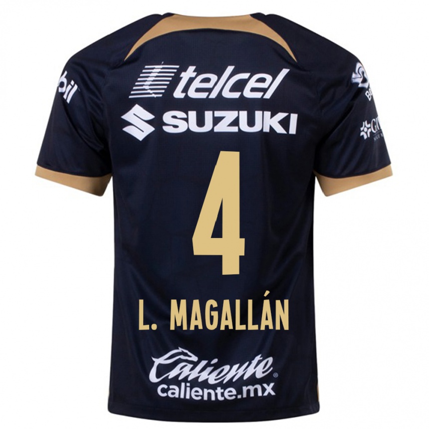 Hombre Fútbol Camiseta Lisandro Magallan #4 Azul Oscuro 2ª Equipación 2023/24