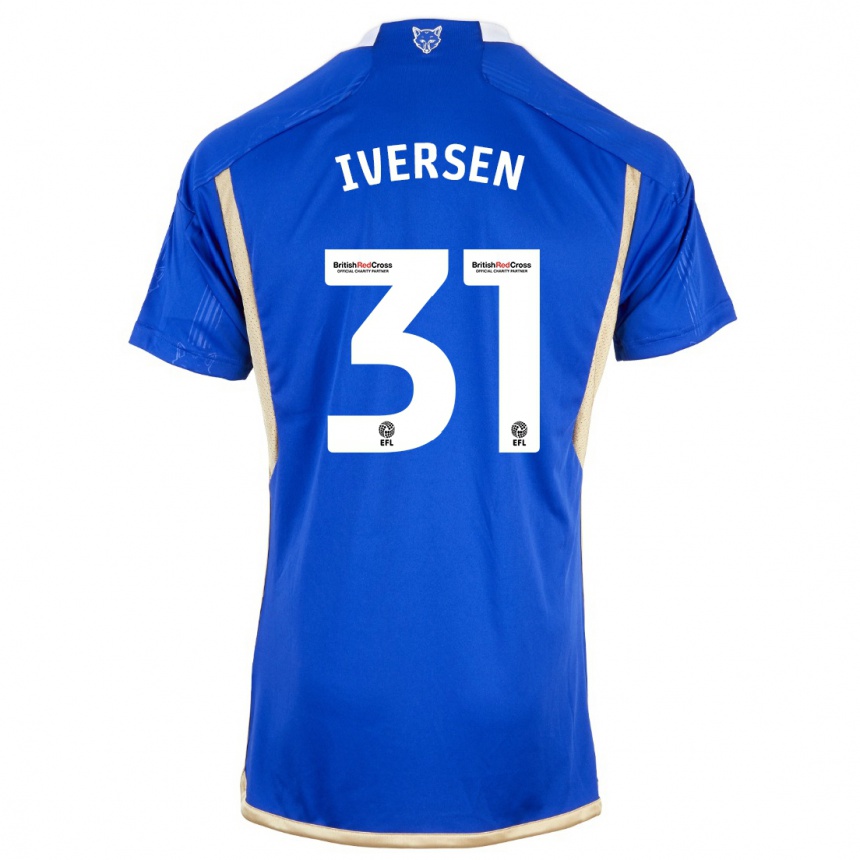 Mujer Fútbol Camiseta Daniel Iversen #31 Azul Real 1ª Equipación 2023/24