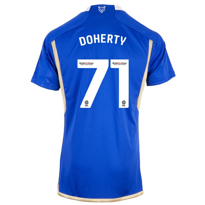 Mujer Fútbol Camiseta Arlo Doherty #71 Azul Real 1ª Equipación 2023/24