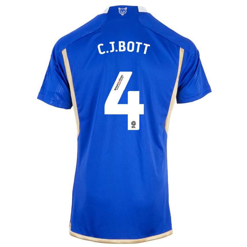 Mujer Fútbol Camiseta C. J. Bott #4 Azul Real 1ª Equipación 2023/24