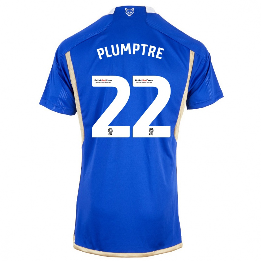 Mujer Fútbol Camiseta Ashleigh Plumptre #22 Azul Real 1ª Equipación 2023/24